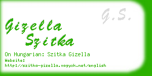 gizella szitka business card